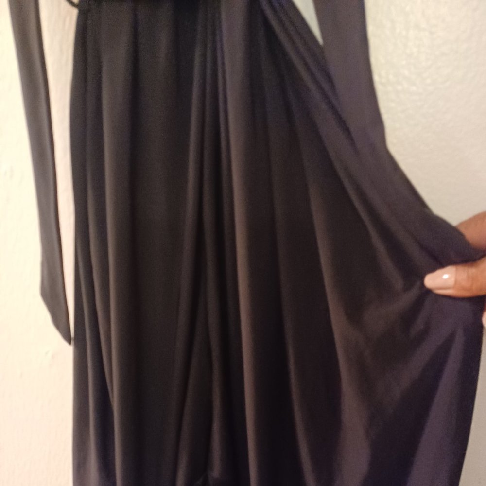 Cameo Black Mixed Media Dressy Jumpsuit Size 1X - Picture 10 of 13